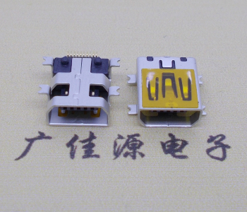 惠阳迷你USB插座,MiNiUSB母座,10P/全贴片带固定柱母头