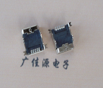 惠阳 MINI USB 5PF 90°SMT前插后贴电源接口
