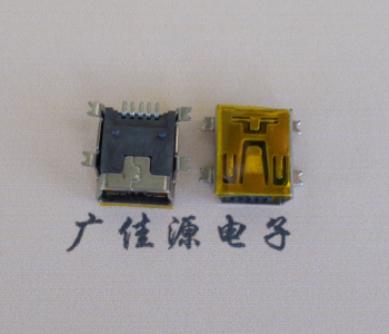 惠阳MINI USB 5P 接口 母座 全贴带麦拉 高9.6带0.9柱子