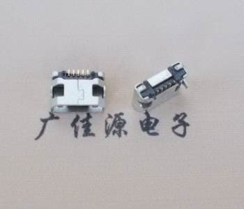 惠阳迈克小型 USB连接器 平口5p插座 有柱带焊盘