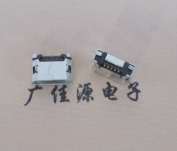 惠阳MICRO USB接口 90度卧式母座 插板有柱直边