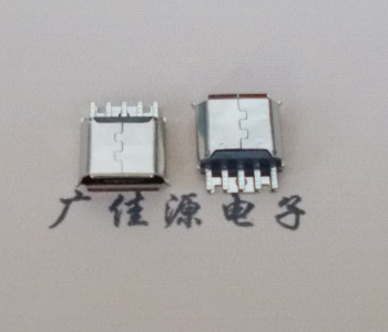 惠阳Micro USB母座 防水接口焊线夹板式悬空翻边
