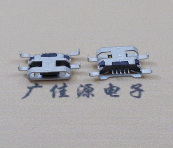 惠阳MICRO USB 5PIN接口 沉板1.6MM 四脚插板无导位