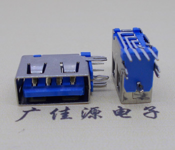 惠阳USB 测插2.0母座 短体10.0MM 接口 蓝色胶芯