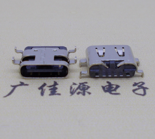 惠阳USBType-C6P母座卧式接口沉板0.8mm