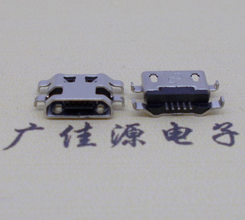 惠阳micro usb5p连接器 反向沉板1.6mm四脚插平口