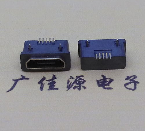 惠阳MICRO USB5p防水接口 90度卧式 两脚插板牢固