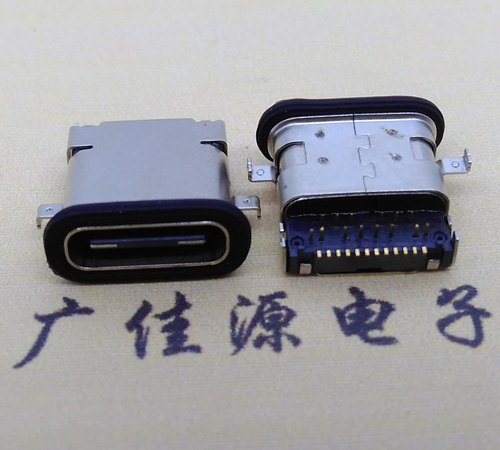 惠阳 卧式type-c16p母座前插后贴 type-c接口 type-c连接器