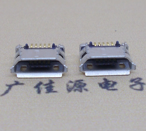 惠阳高品质Micro USB 5P B型口母座,5.9间距前插/后贴端SMT