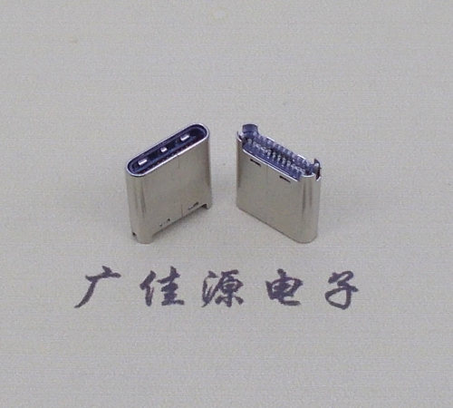 惠阳TYPE-C公头24P夹0.7mm厚度PCB板 外壳铆压和拉伸两种款式 可高数据传输和快速充电音频等功能